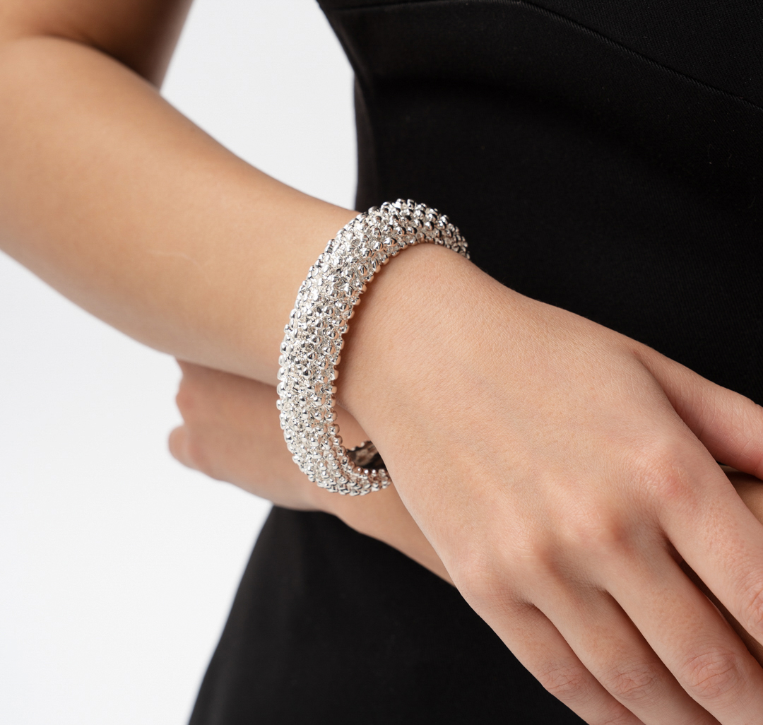 Браслет Мармалато, цвет белое серебро #2