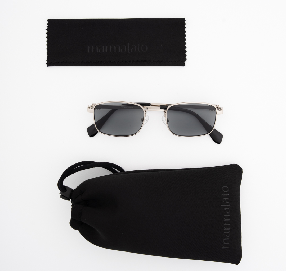 Очки с чехлом Мармалато, цвет черный-серебро #7