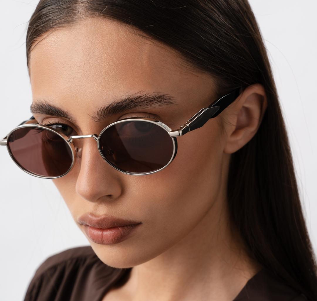 Очки с чехлом Мармалато, цвет бежевый-серебро-черный #1