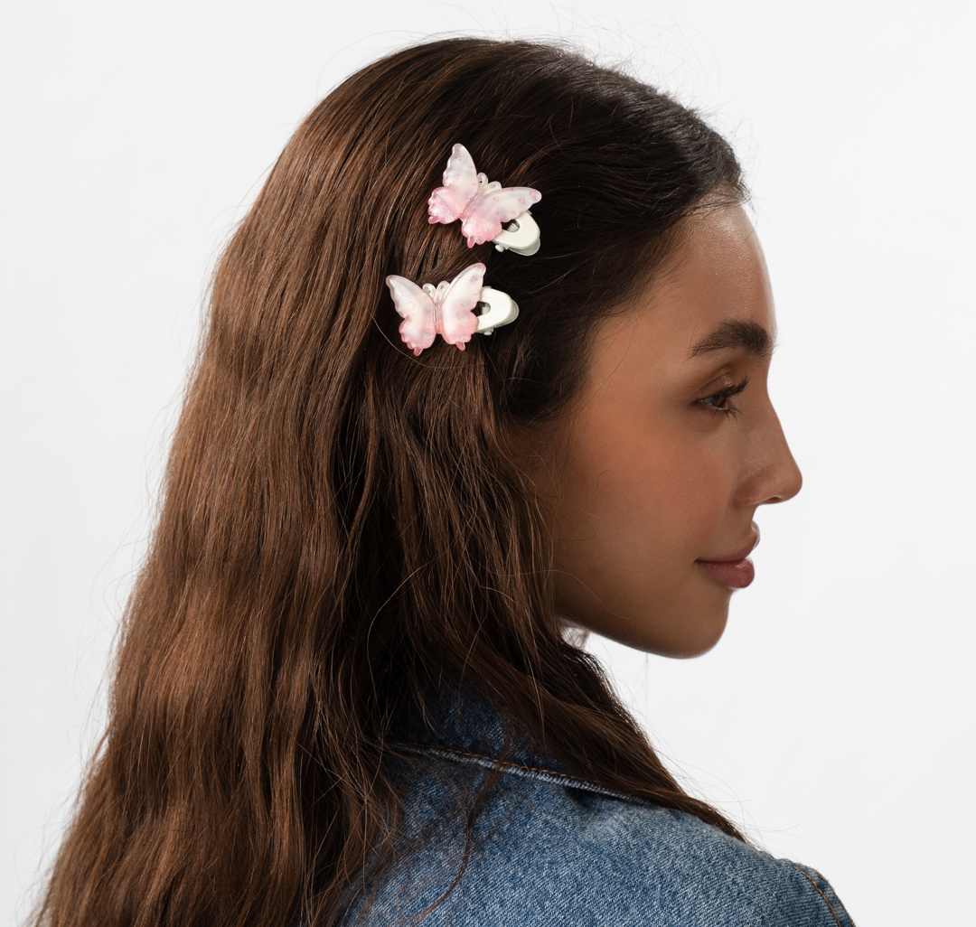 Набор зажимов (2 шт) Мармалато, цвет светло-розовый-розовый #1