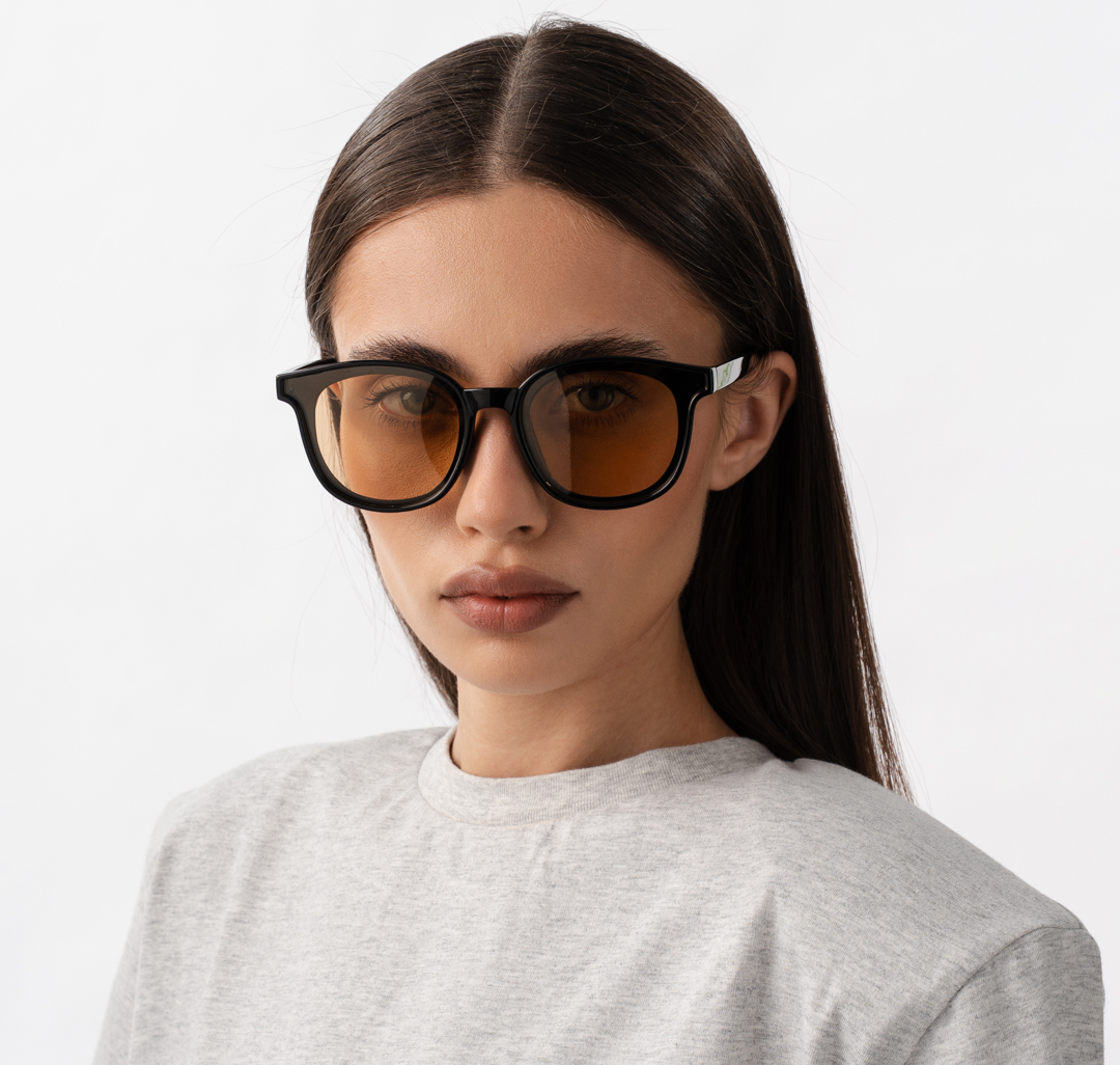 Очки с чехлом Мармалато, цвет черный-бежевый #2