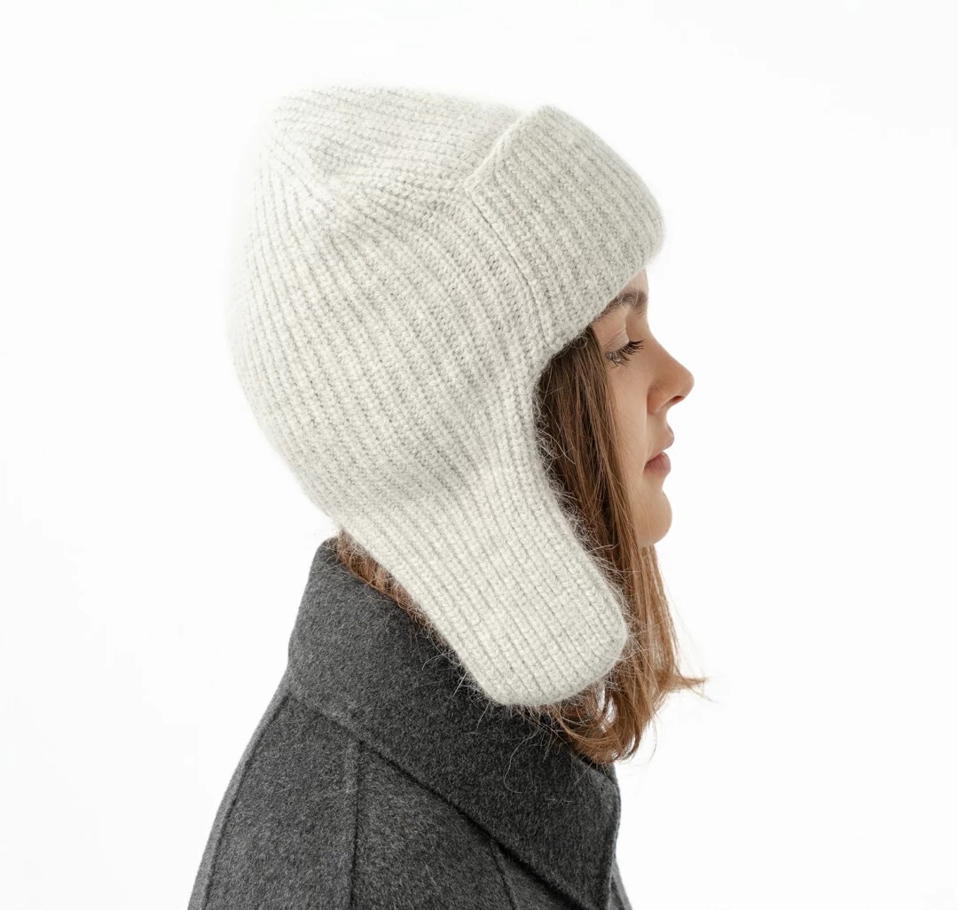 Шапка-ушанка Мармалато, цвет светло-серый #2