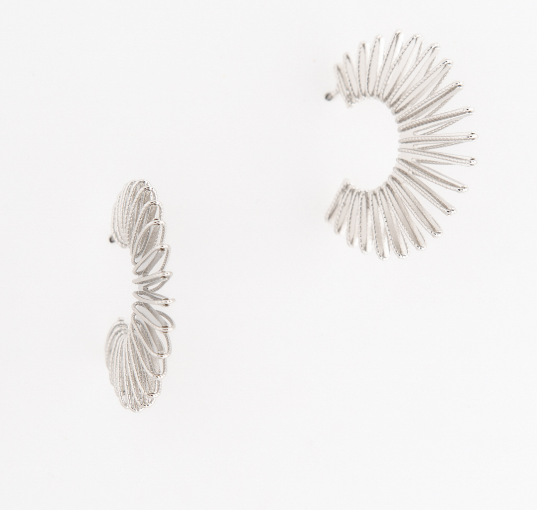 Серьги Мармалато, цвет Белое серебро #1