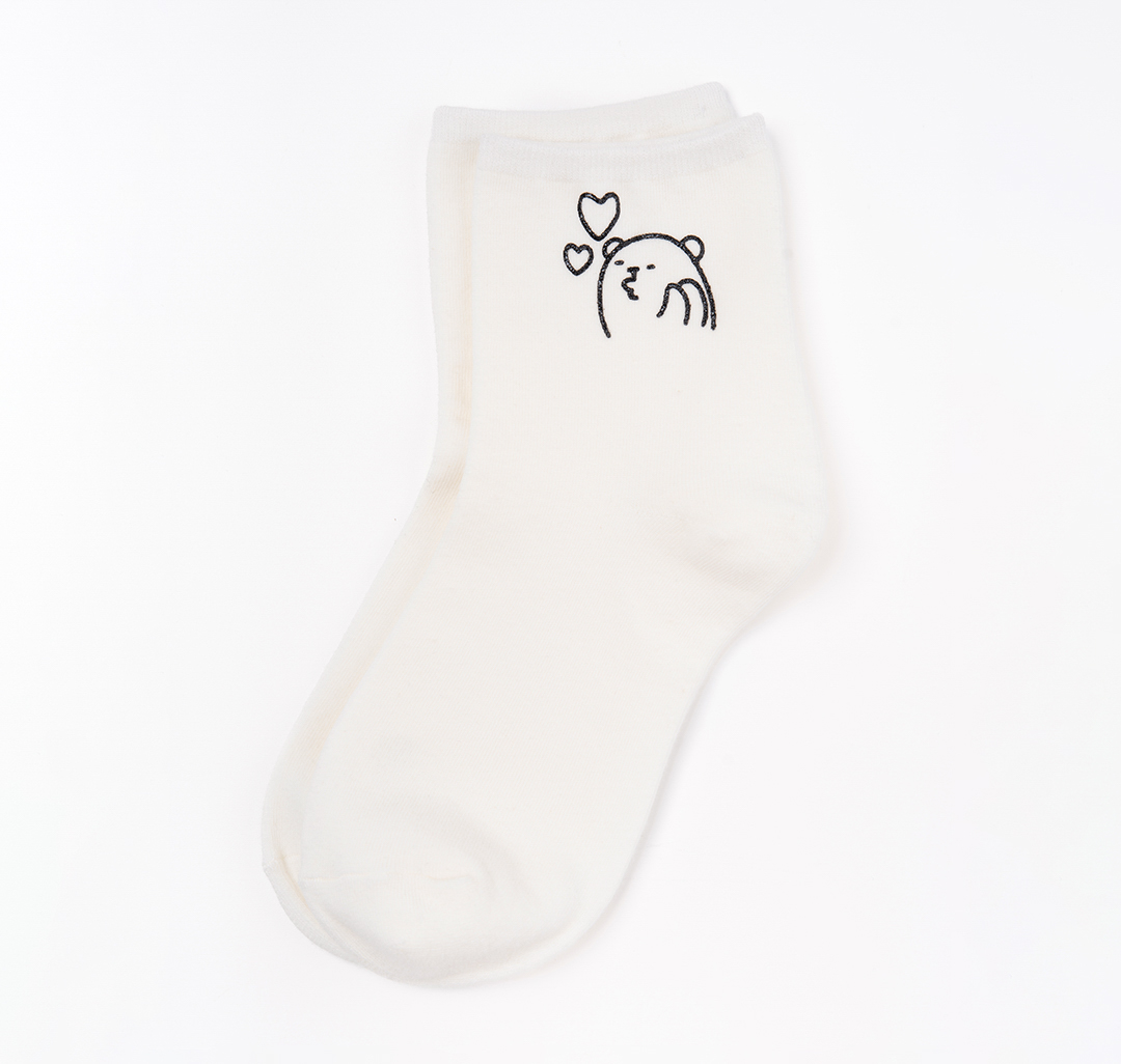 Носки (1 пара) Мармалато, цвет молочный-черный #1