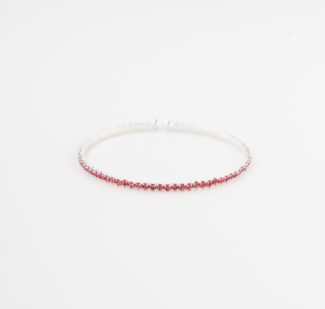 Браслет Мармалато, цвет Белое серебро-розовый #1