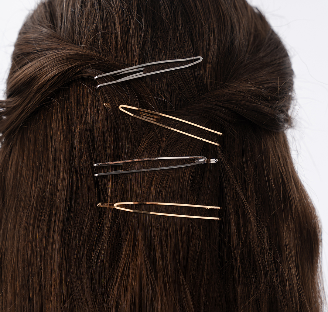 Набор невидимок (6 шт) Мармалато, цвет Золото-серебро-черный #4