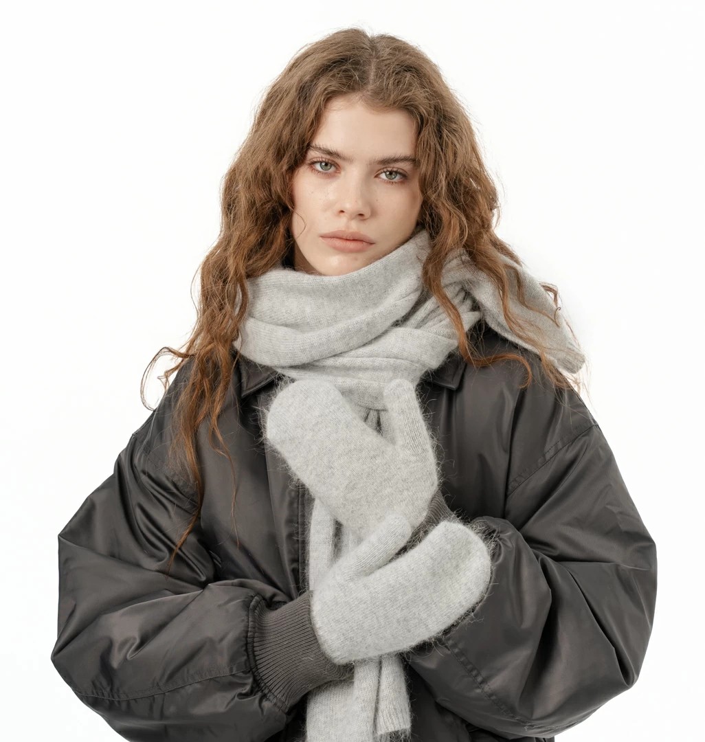 Рукавицы Мармалато, цвет светло-серый #4