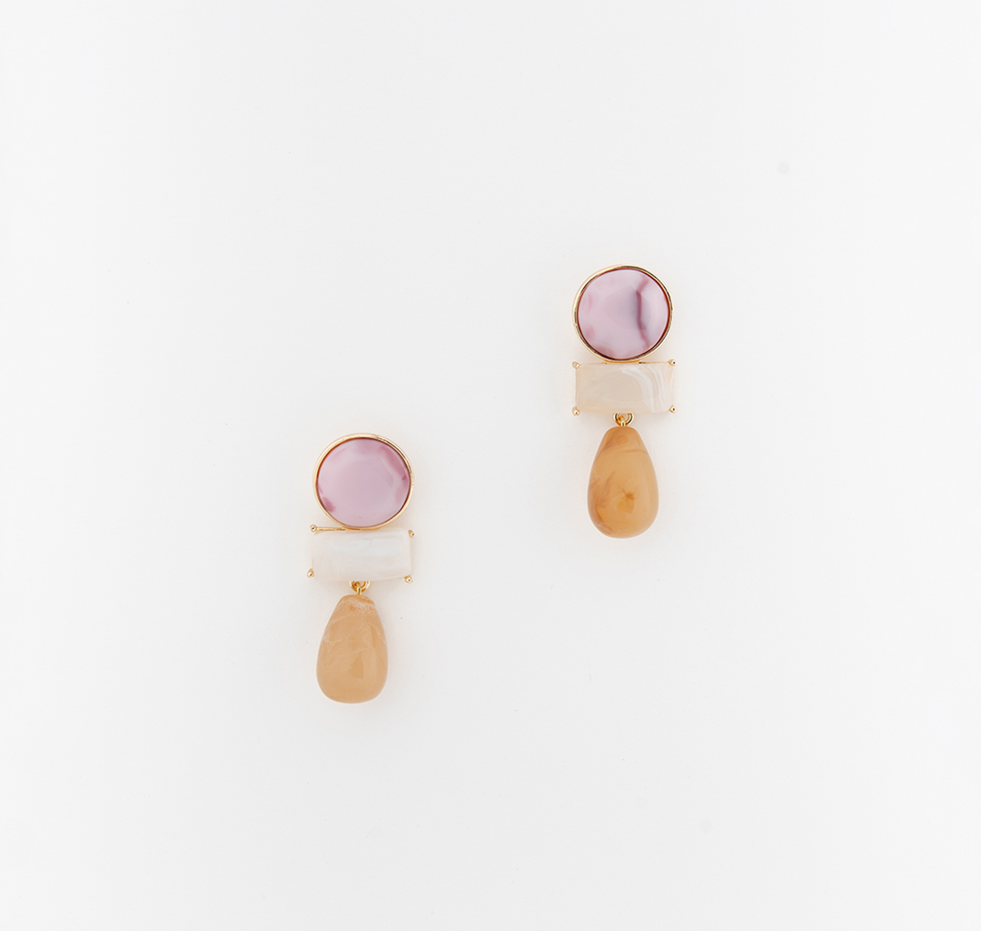Серьги Мармалато, цвет розовый-молочный-мультиколор #3