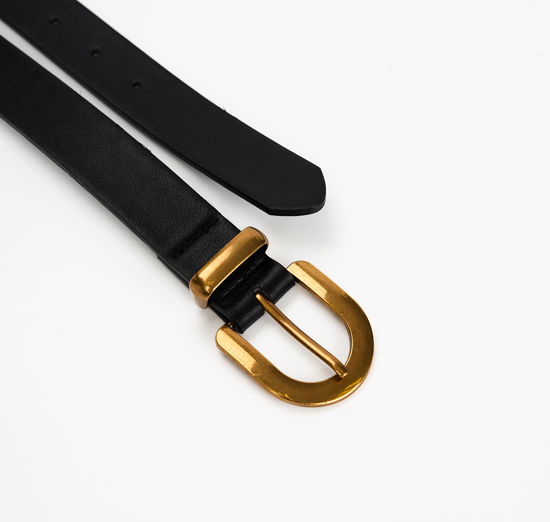 Ремень Мармалато, цвет черный-золото #2