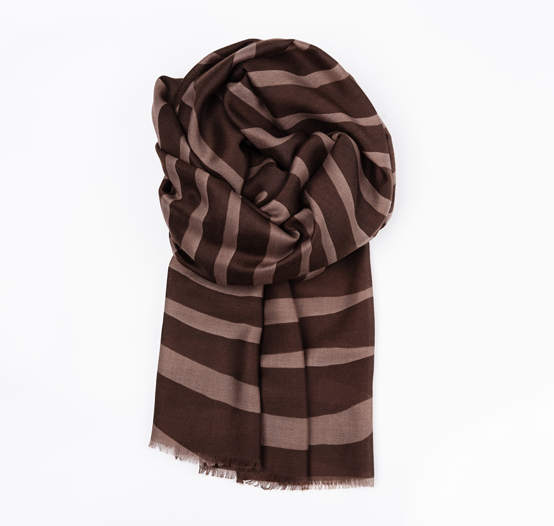 Палантин Мармалато, цвет шоколадный-бежевый #3