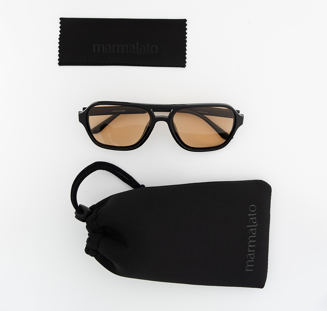 Очки с чехлом Мармалато, цвет черный-коричневый #8
