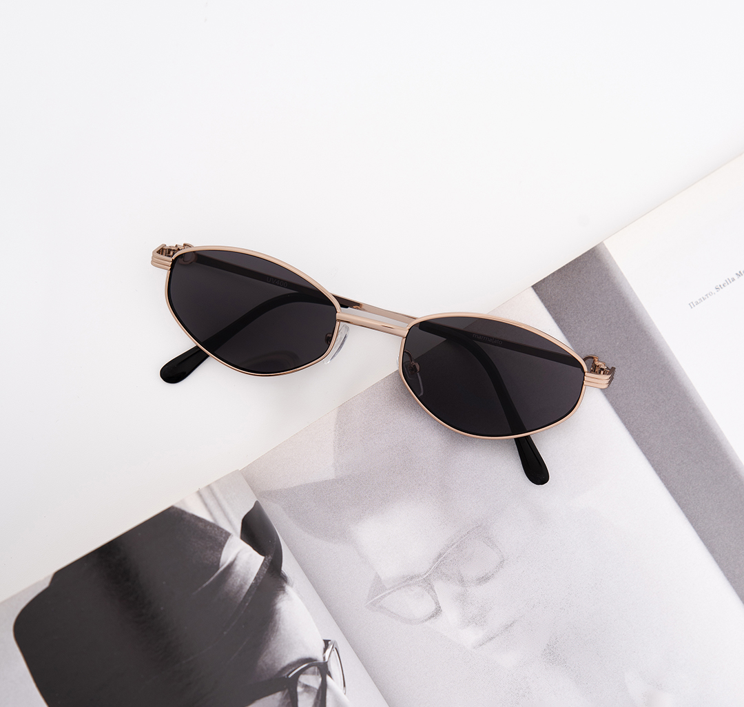 Очки солнцезащитные черные-золотые Мармалато, цвет Черный-золото #3