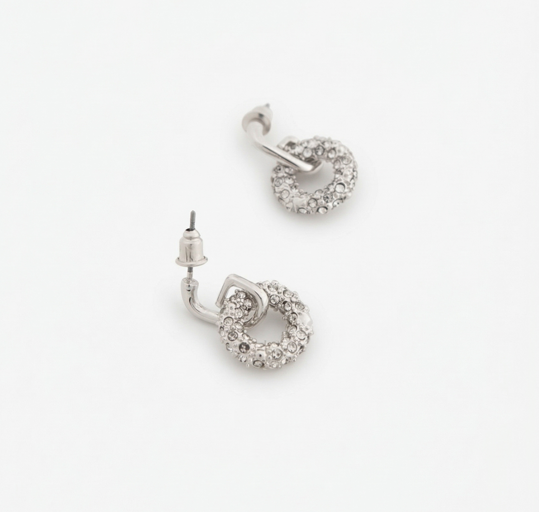 Серьги Мармалато, цвет белое серебро-прозрачный #5