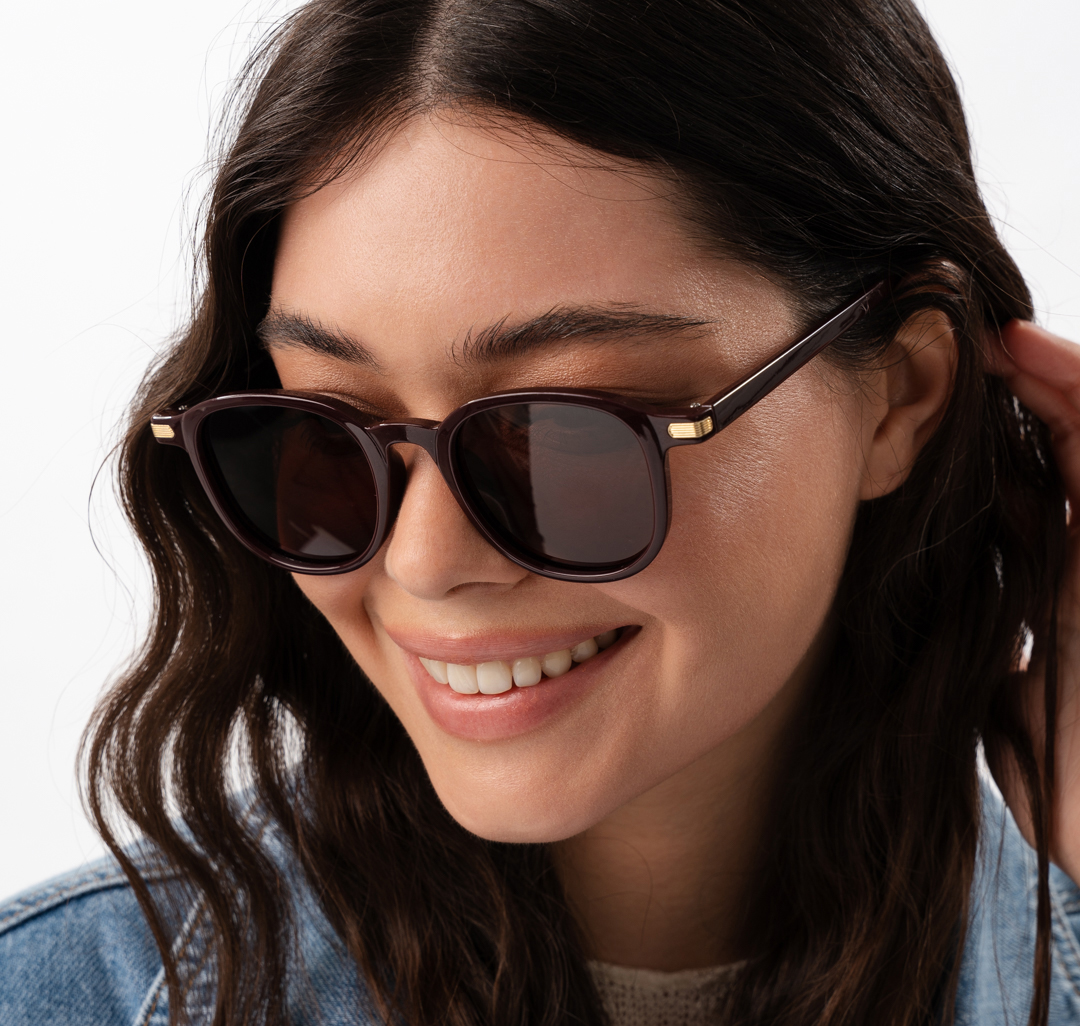 Очки с чехлом Мармалато, цвет винный-золото #1