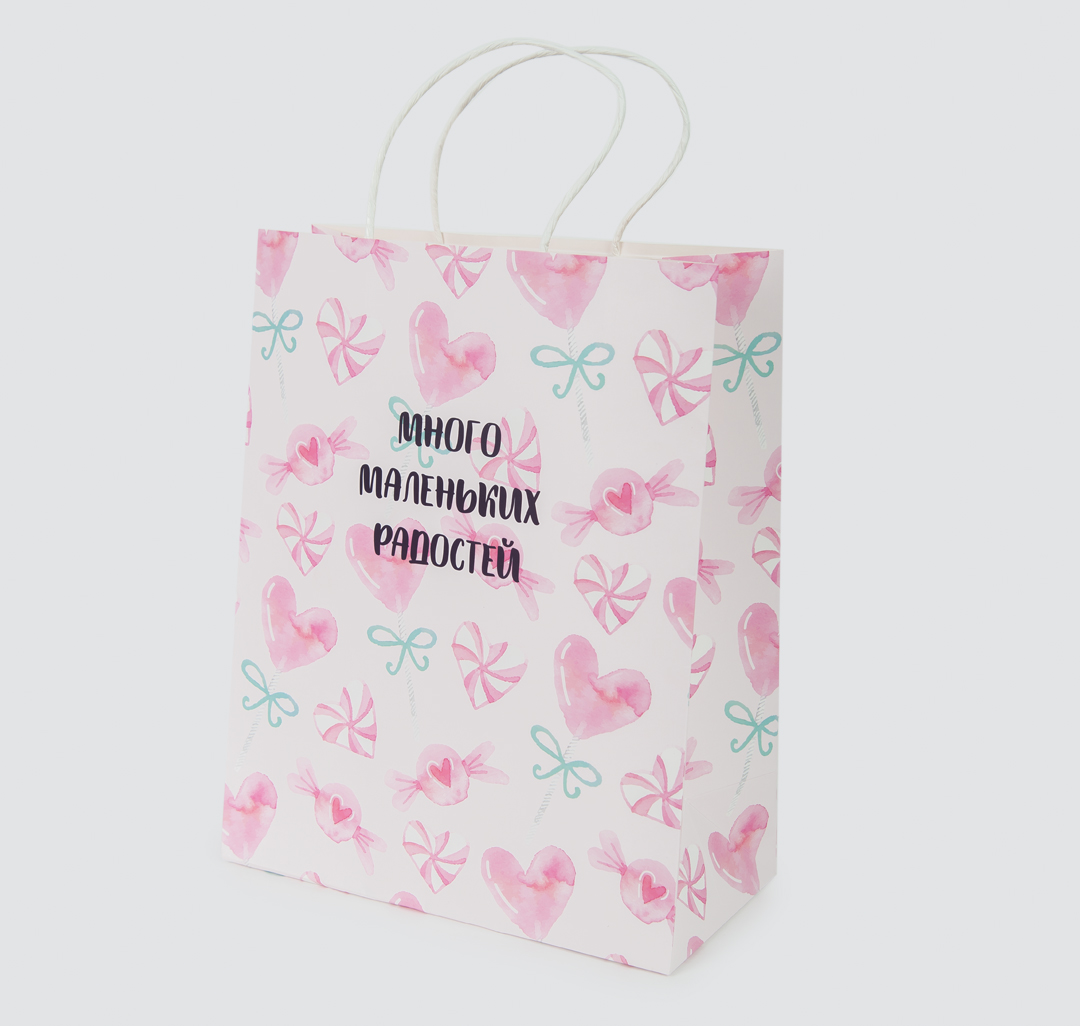 Подарочный пакет Мармалато, цвет Белый-розовый-мятный #1