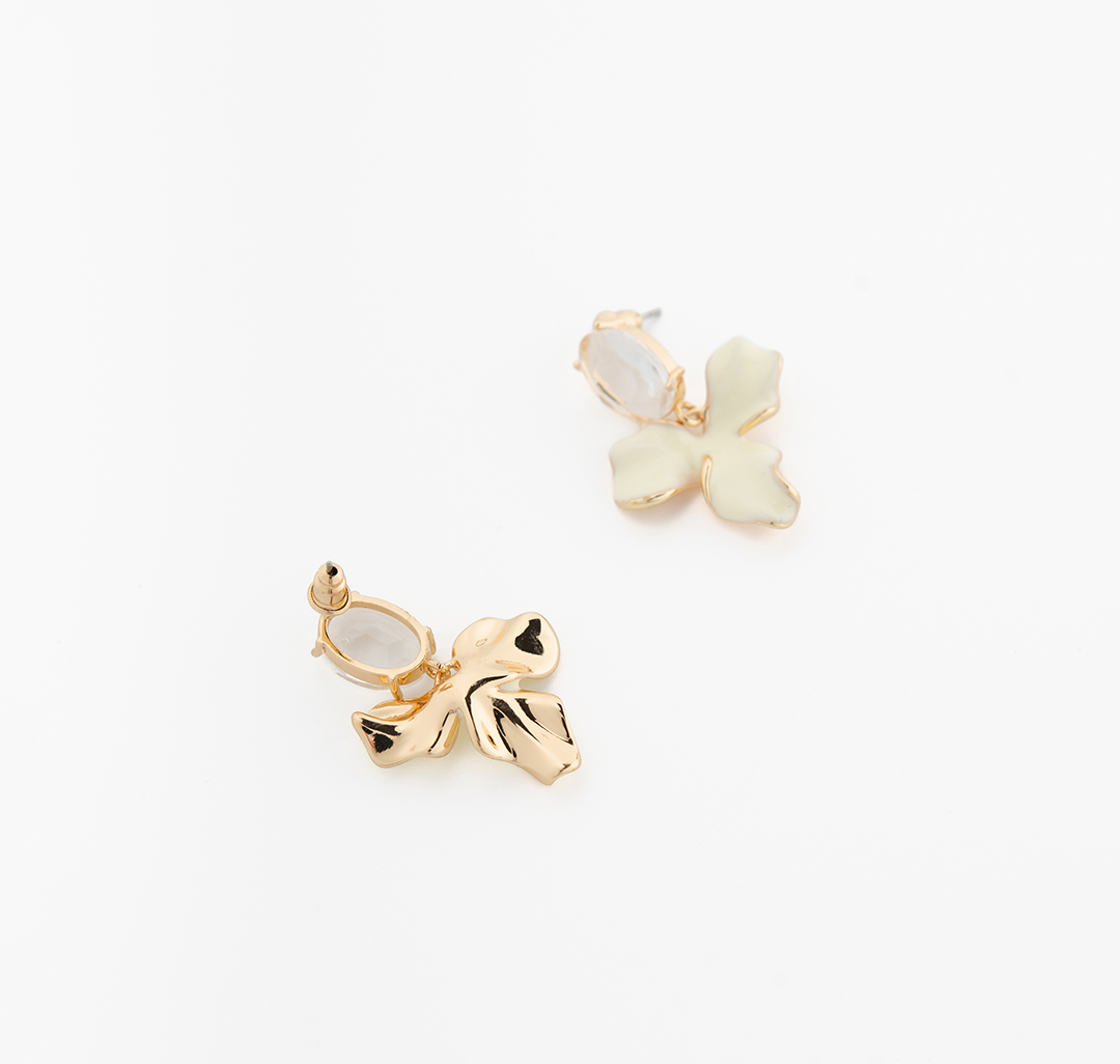 Серьги Мармалато, цвет молочный-золото-прозрачный #4