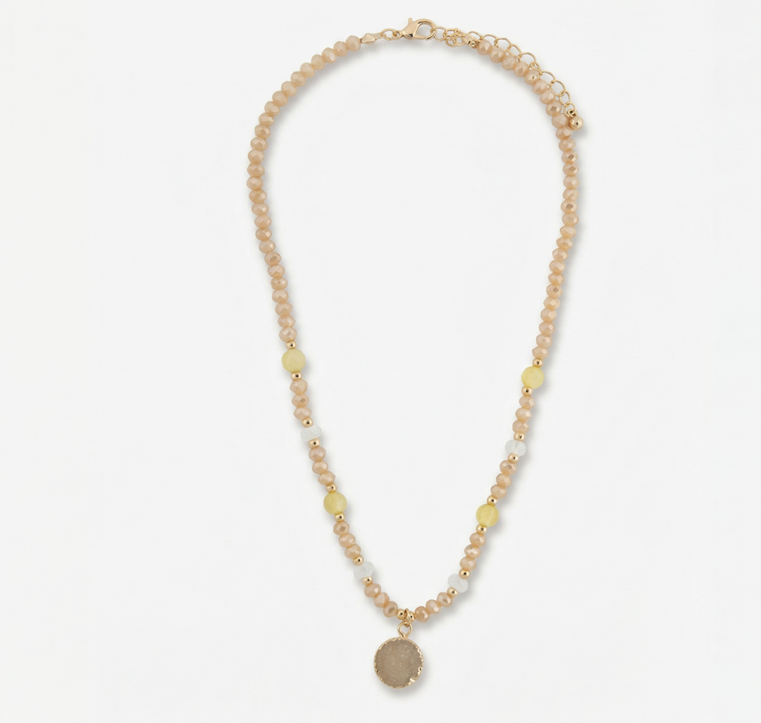 Колье Мармалато, цвет бежевый-зеленый-мультиколор #3