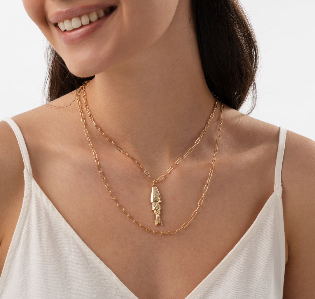 Набор колье (2 шт) Мармалато, цвет золото #1