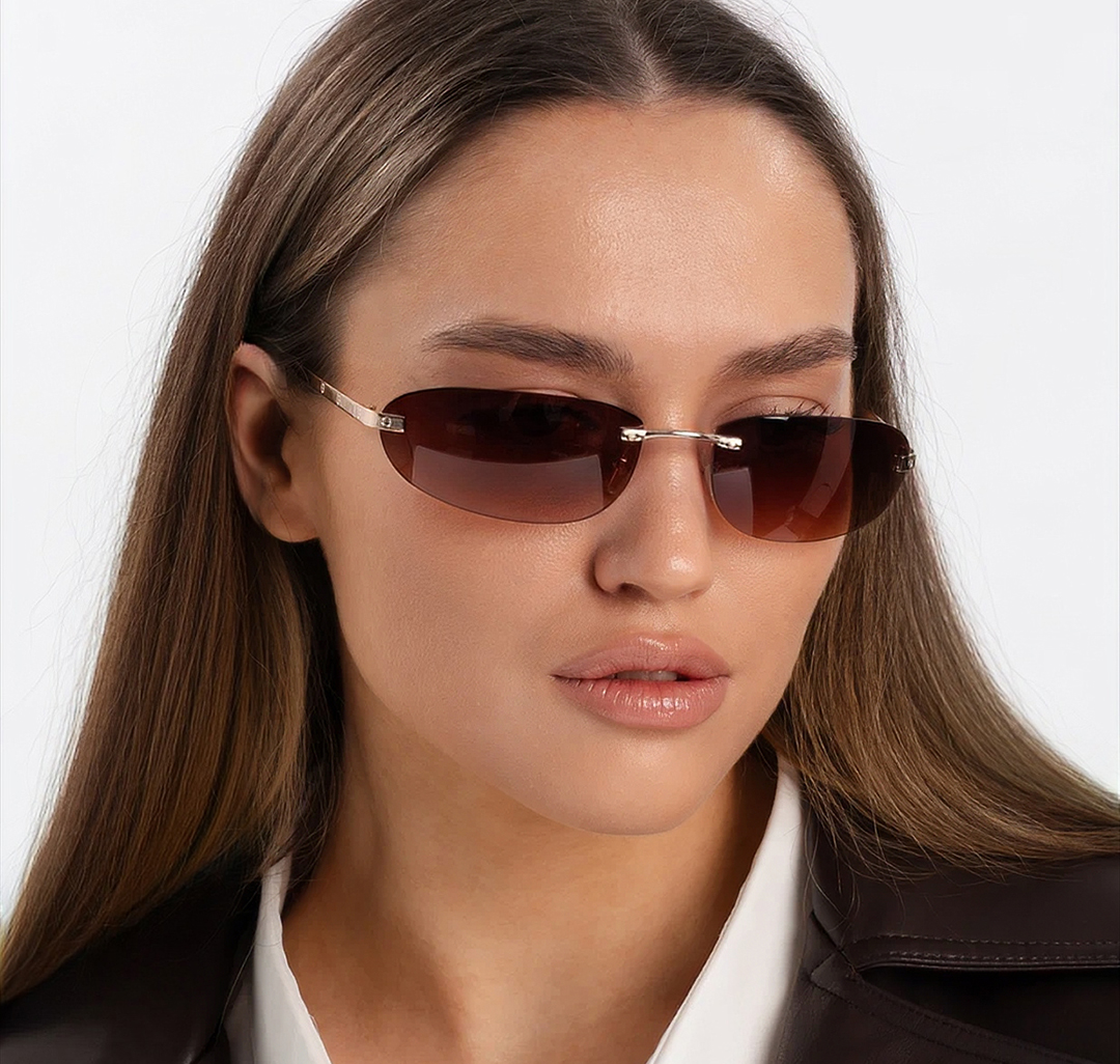 Очки с чехлом Мармалато, цвет светло-коричневый-золото #1