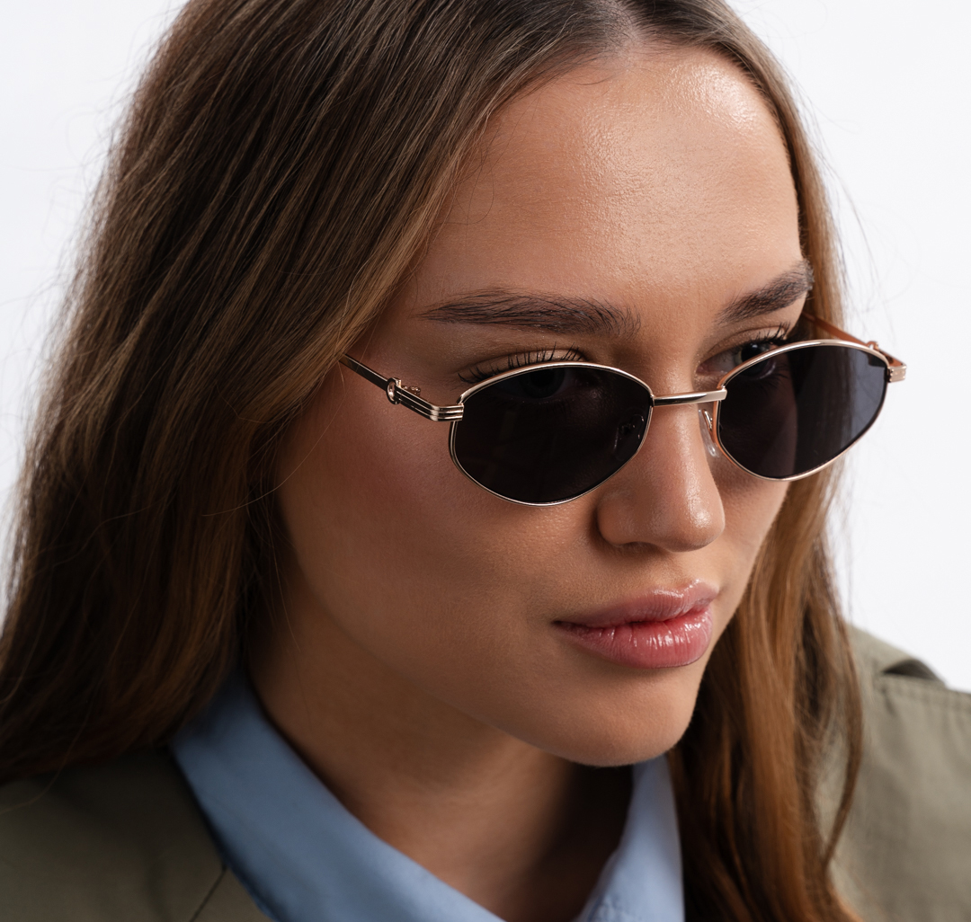 Очки с чехлом Мармалато, цвет черный-золото #1