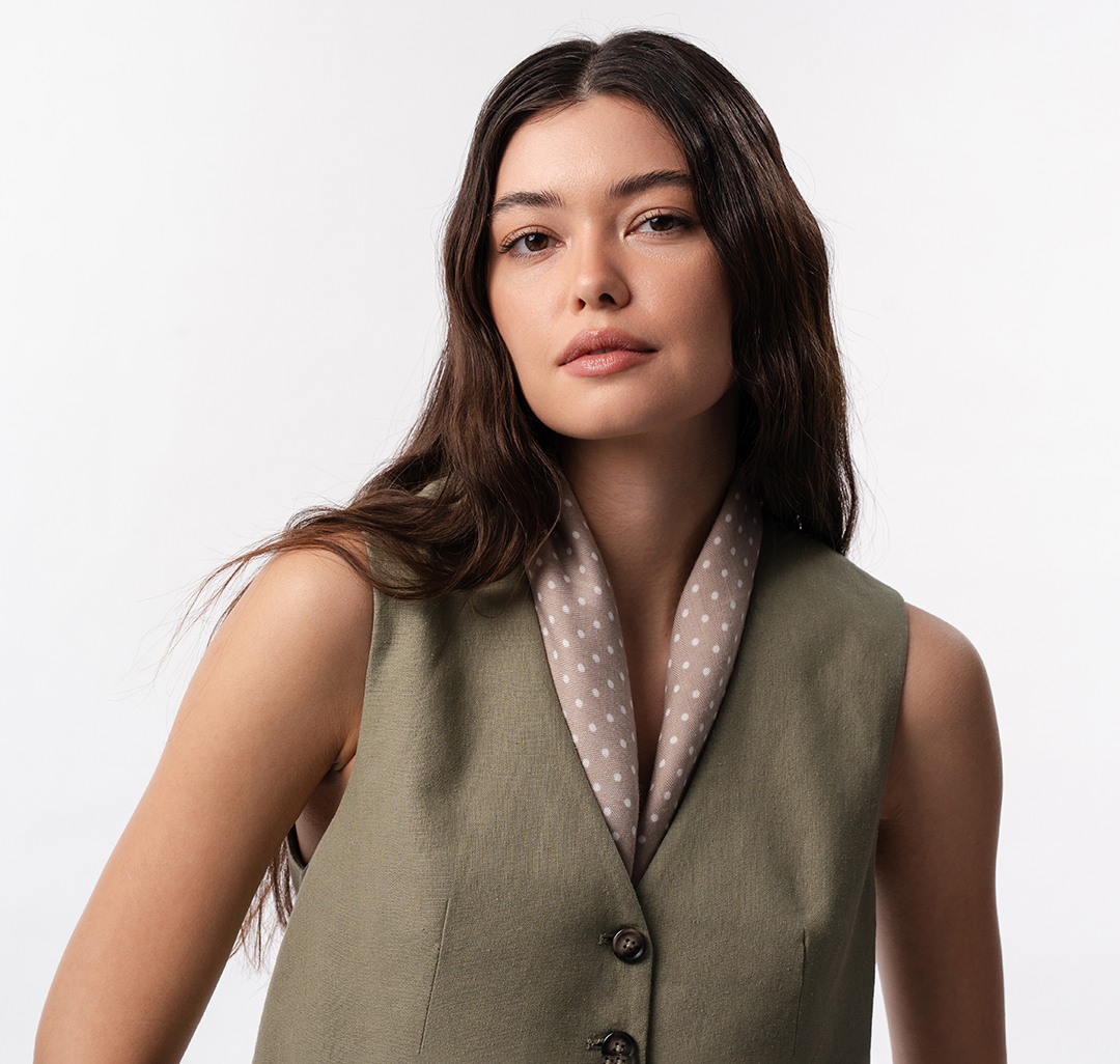 Платок Мармалато, цвет бежевый-белый #2