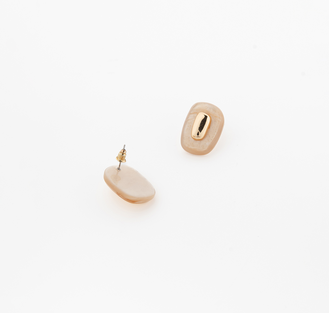 Серьги Мармалато, цвет бежевый-золото #4