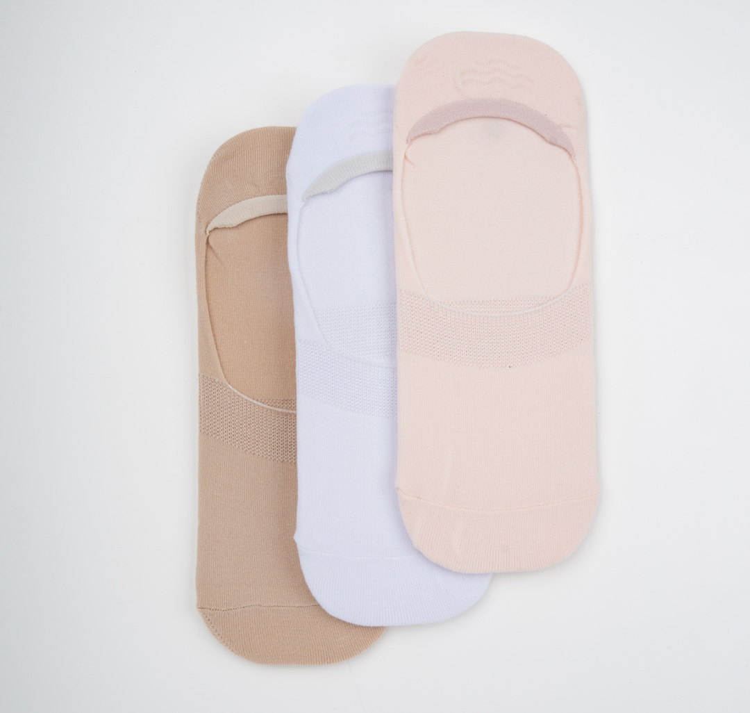 Носки (3 пары) Мармалато, цвет белый-бежевый-розовый #1