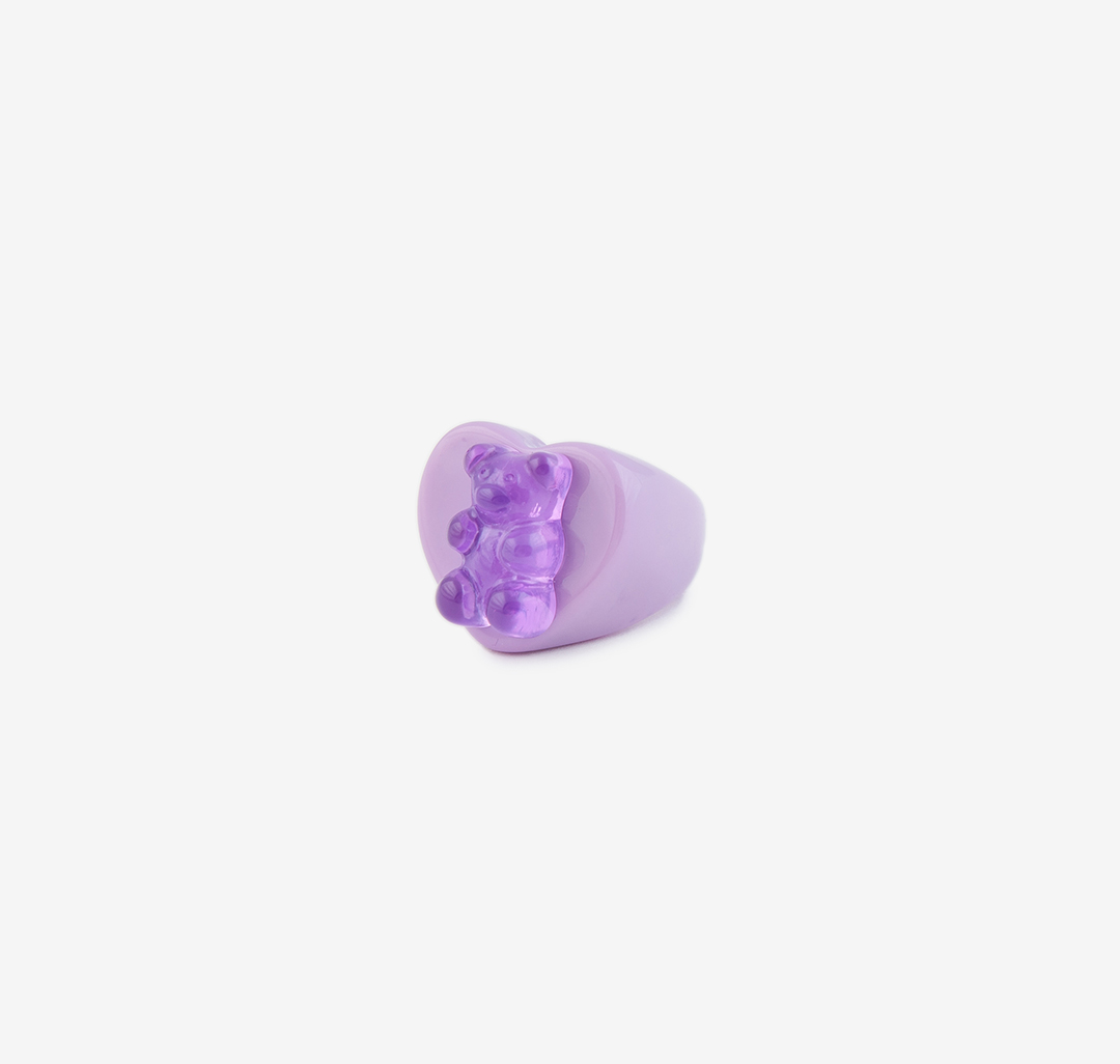 Кольцо пластик Мармалато, цвет Лиловый #1