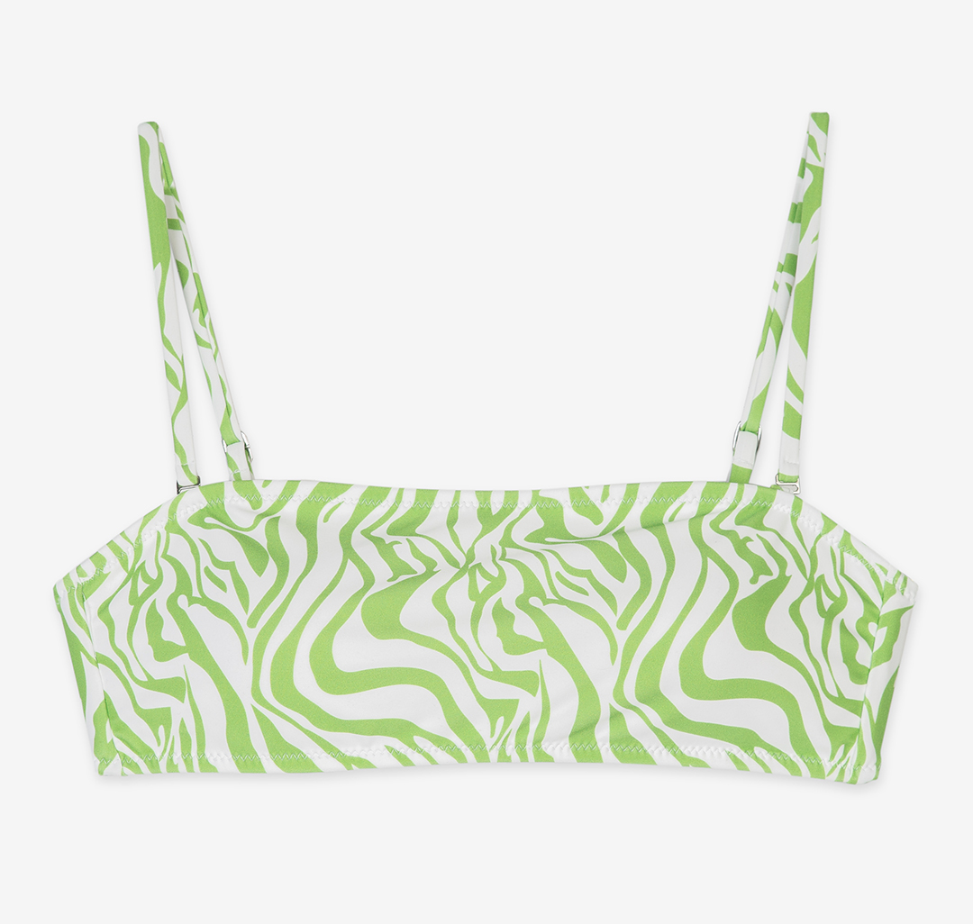 Женский лиф для купальника Мармалато, цвет Светло-зеленый-белый #2