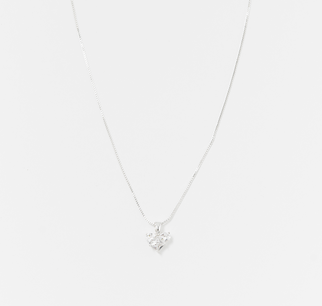 Колье Мармалато, цвет белое серебро-прозрачный #1