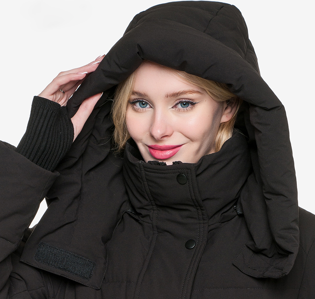 Пуховик с натуральным гусиным пухом Мармалато, цвет Черный #4