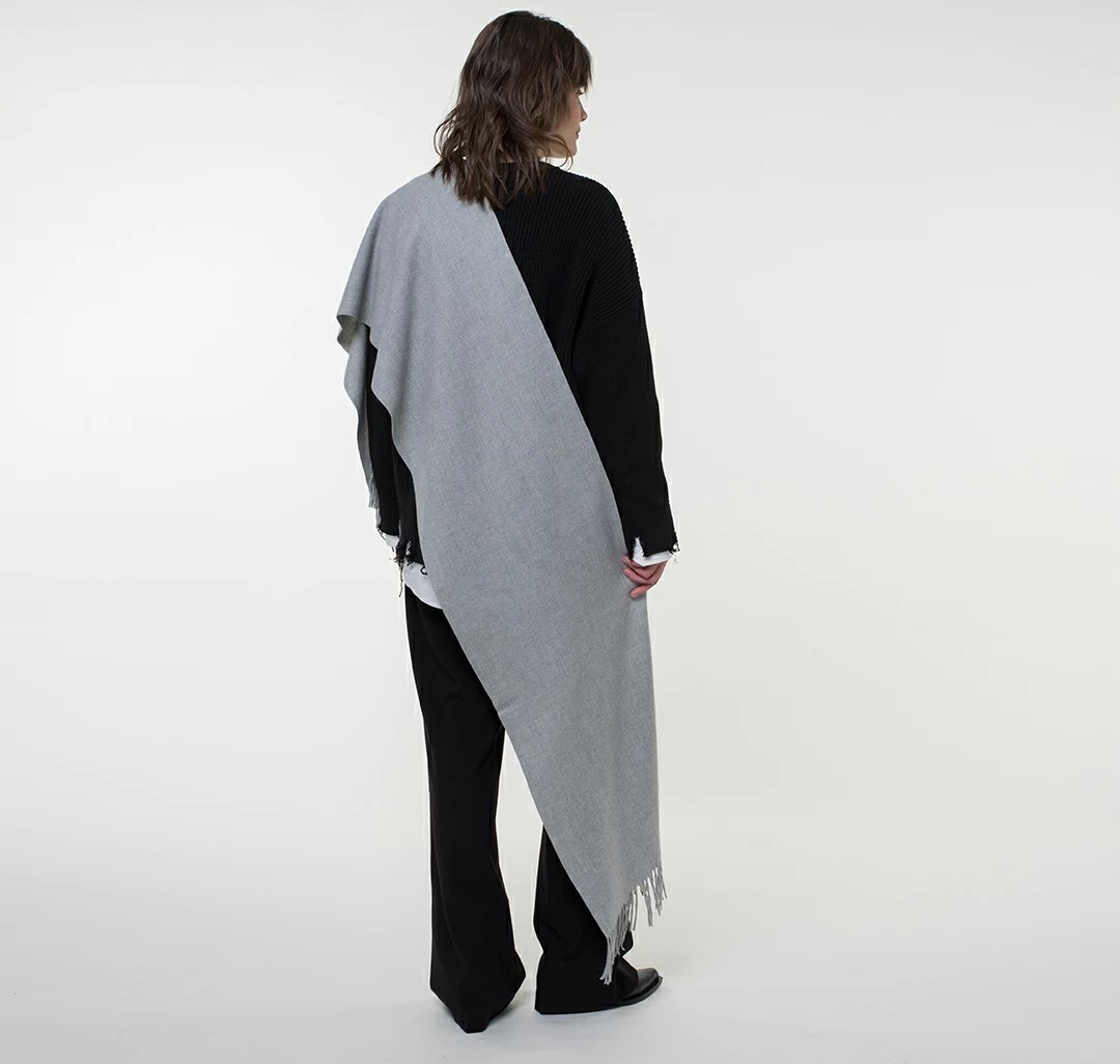 Палантин Мармалато, цвет светло-серый #5