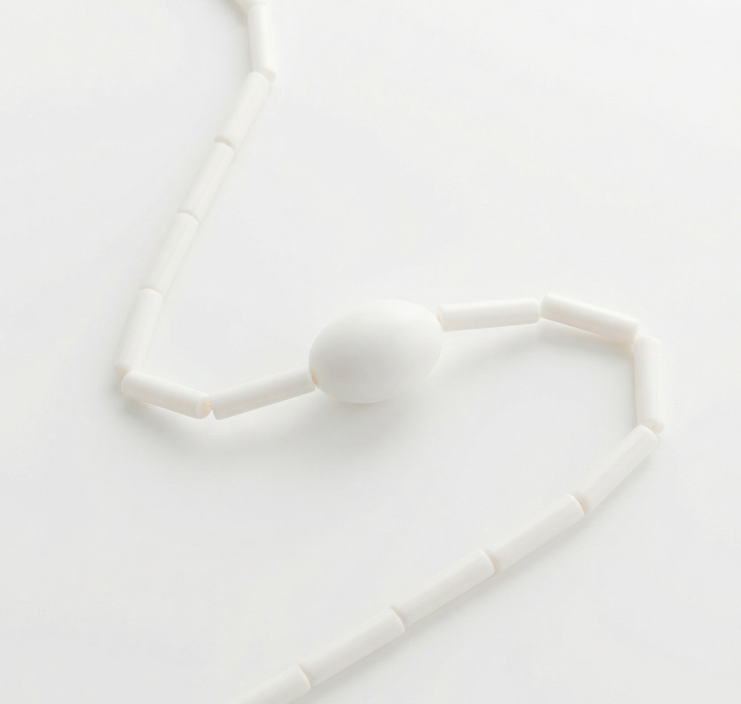 Колье Мармалато, цвет белый-белое серебро #4