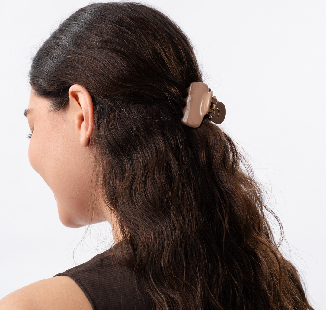 Заколка-краб Мармалато, цвет светло бежевый #1