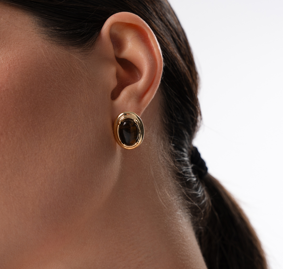 Серьги Мармалато, цвет золото-коричневый #1