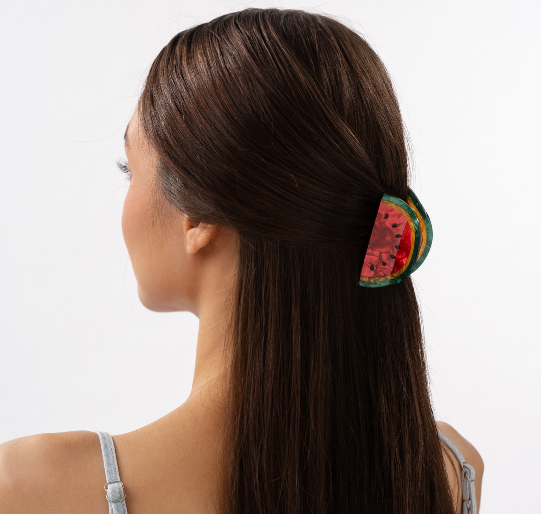 Заколка-краб Мармалато, цвет красный-зеленый-мультиколор #1