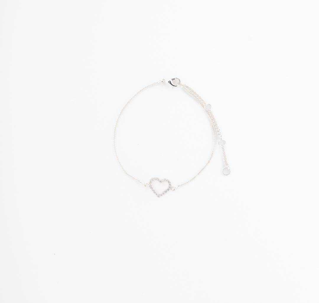 Браслет Мармалато, цвет белое серебро-прозрачный #4