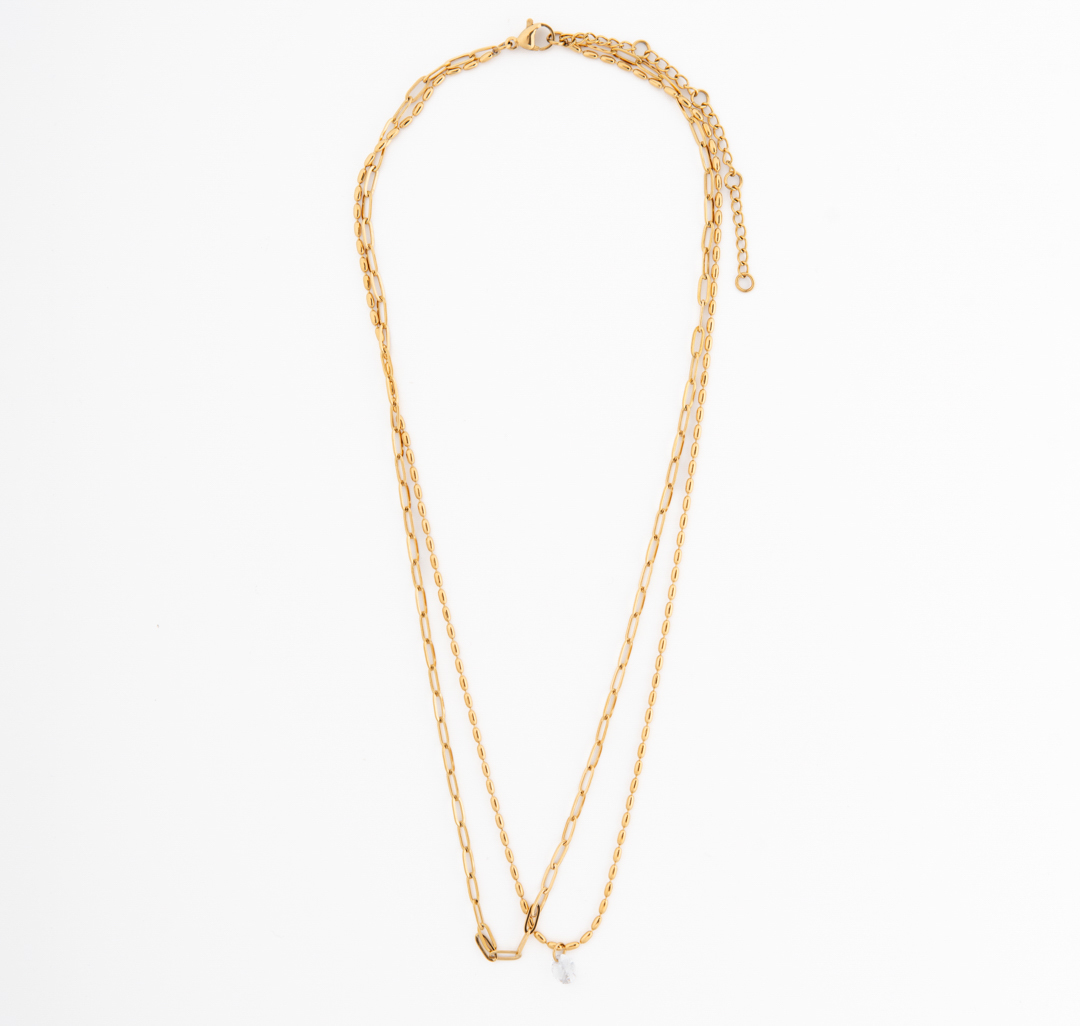 Колье Мармалато, цвет золото-прозрачный #4