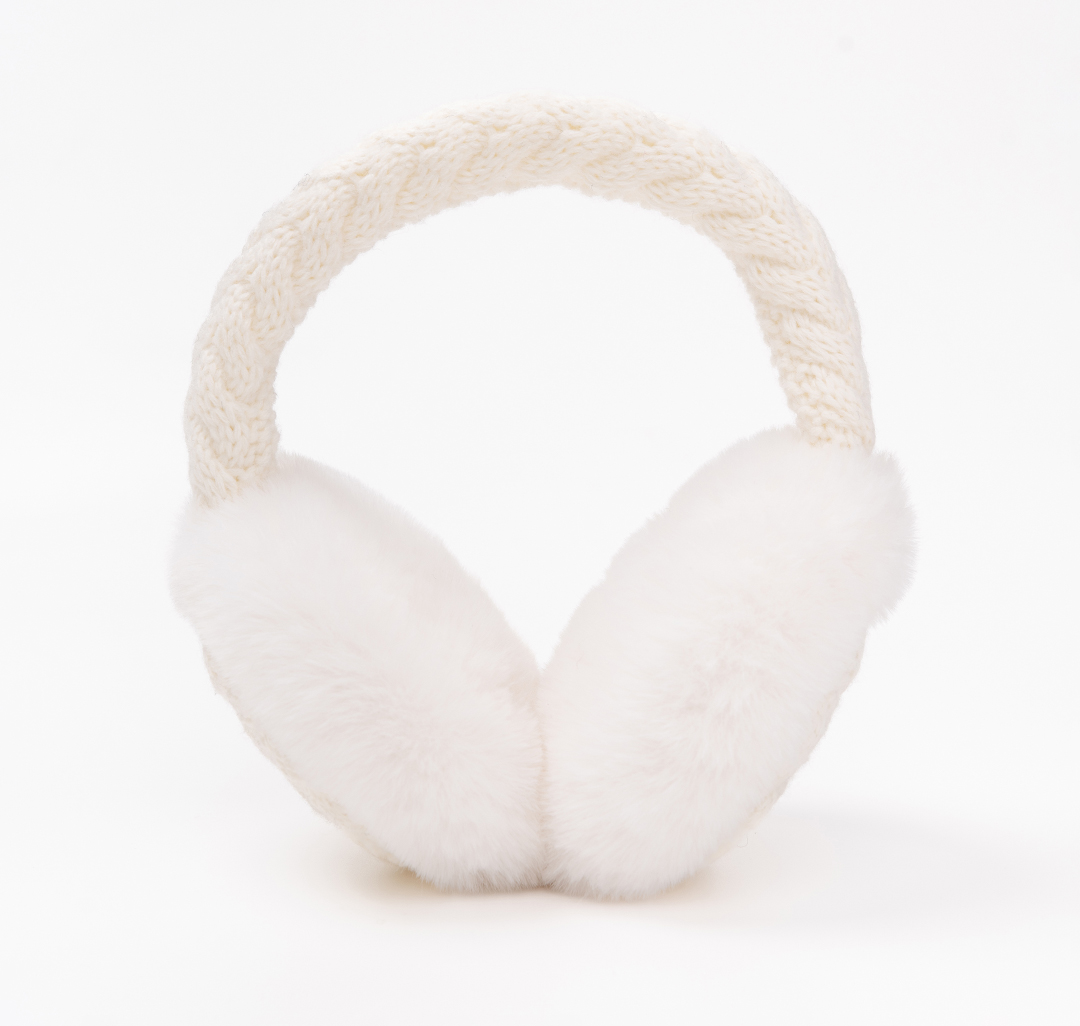 Наушники меховые Мармалато, цвет молочный #3