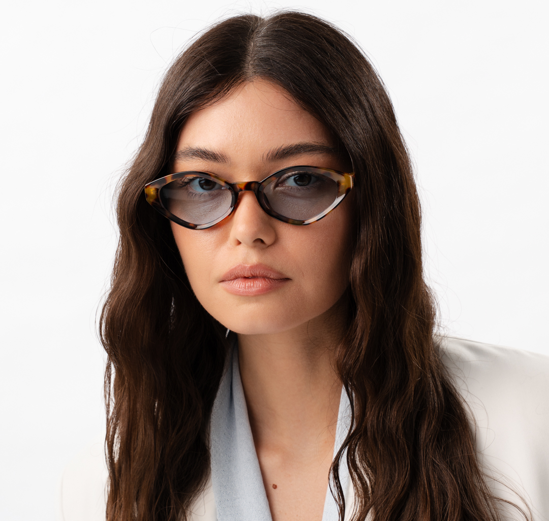 Очки с чехлом Мармалато, цвет коричневый-бежевый-голубой #2