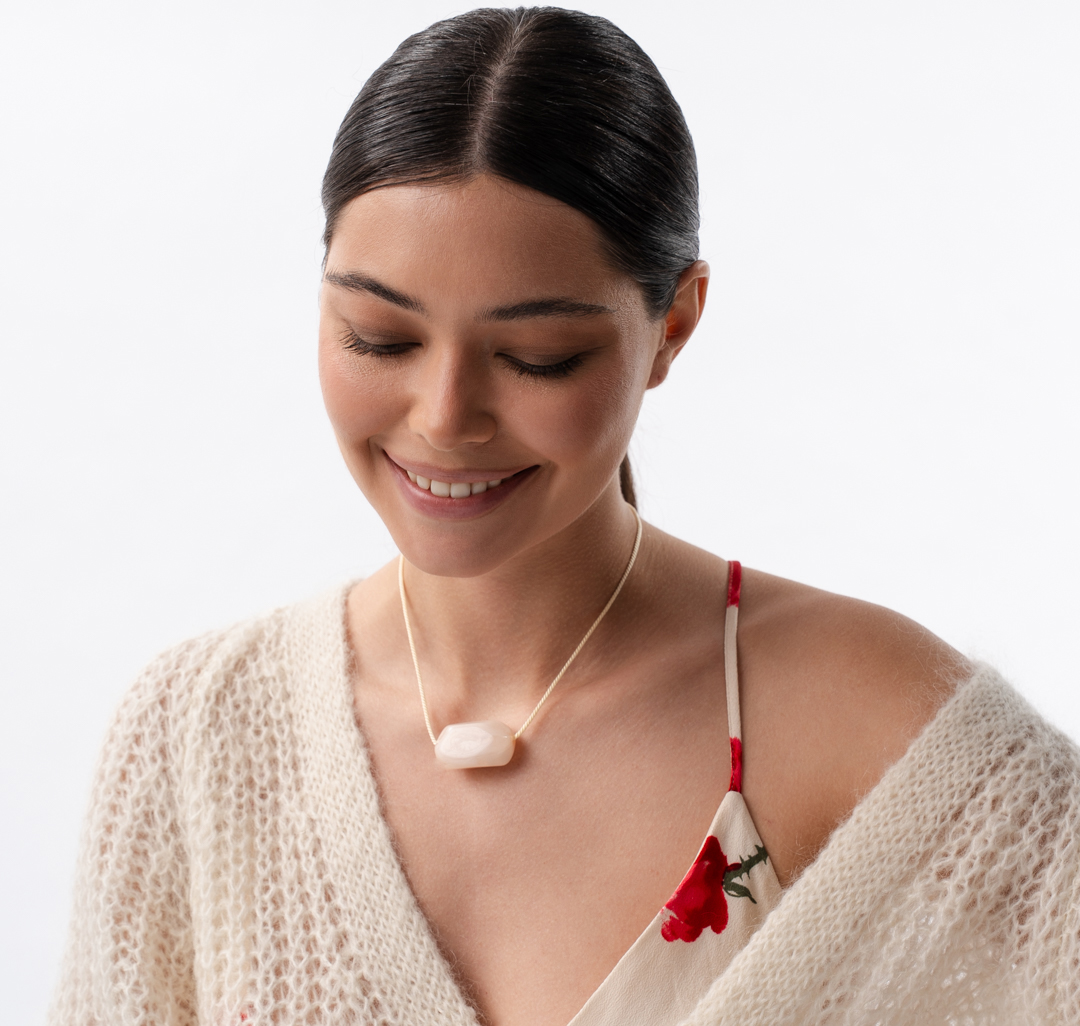 Колье Мармалато, цвет молочный-бежевый #3