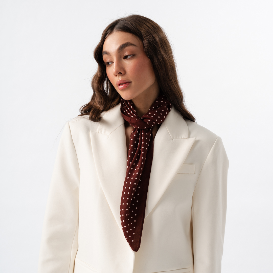 Платок Мармалато, цвет бордовый-белый #1