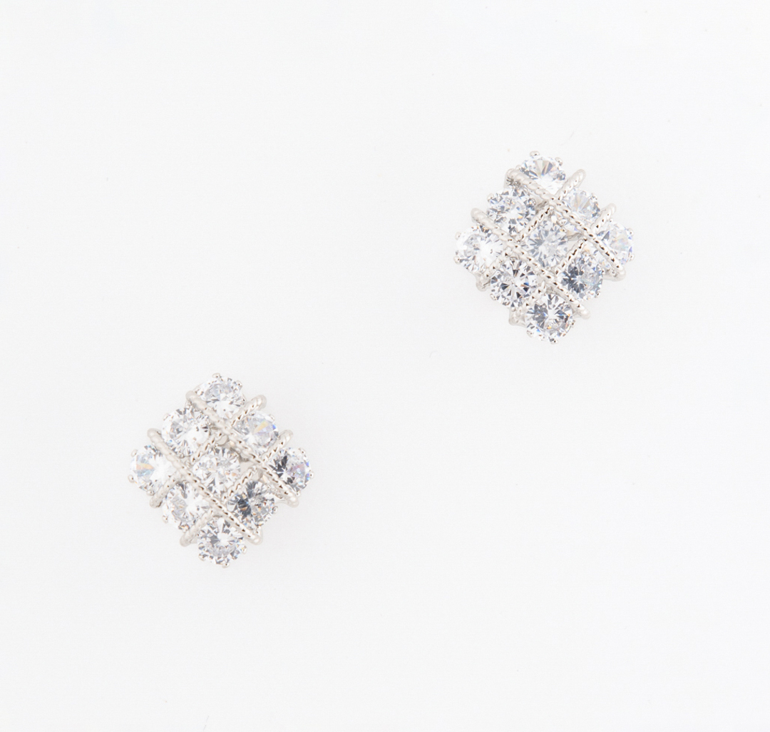 Серьги Мармалато, цвет Белое серебро-прозрачный #1