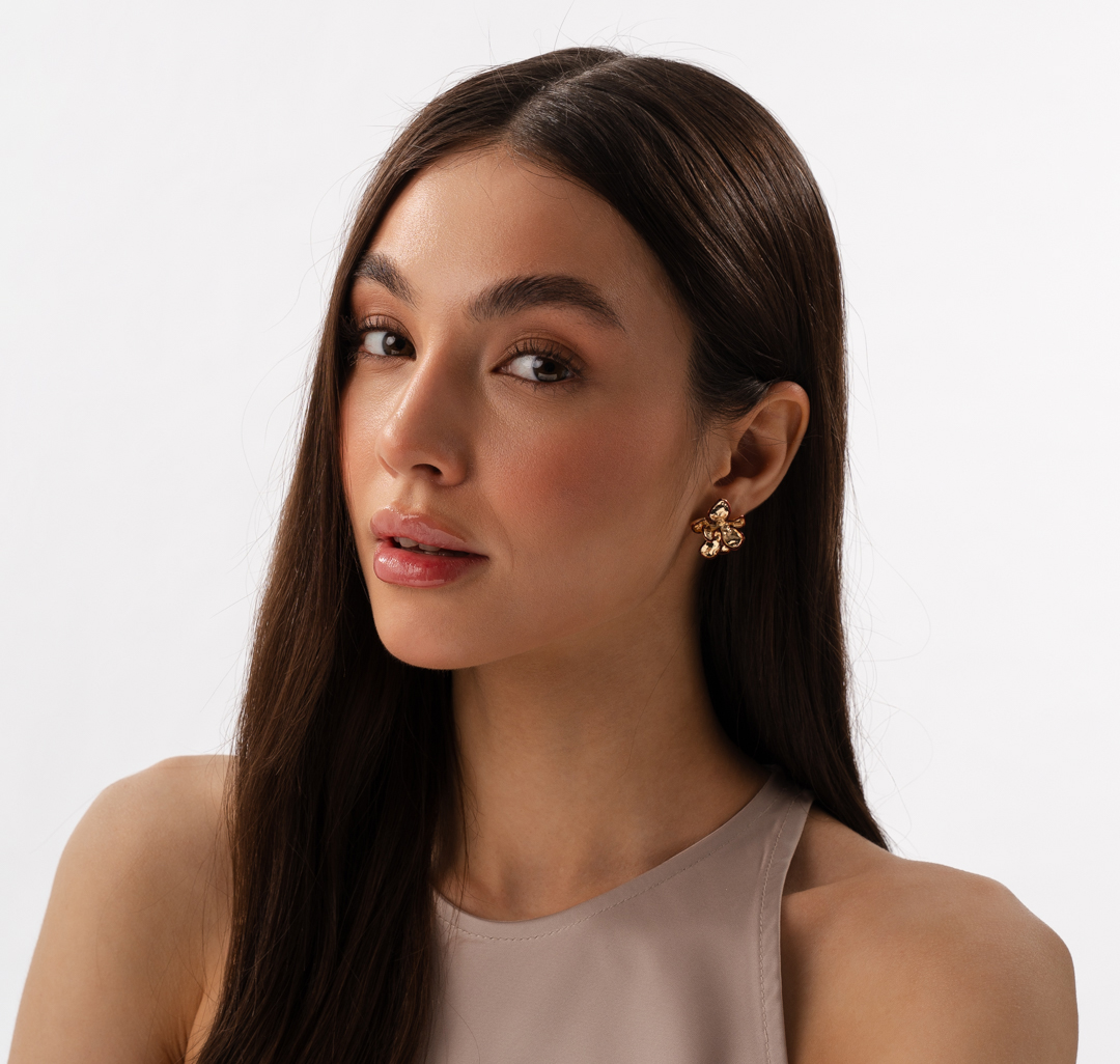 Серьги Мармалато, цвет золото-винный #2