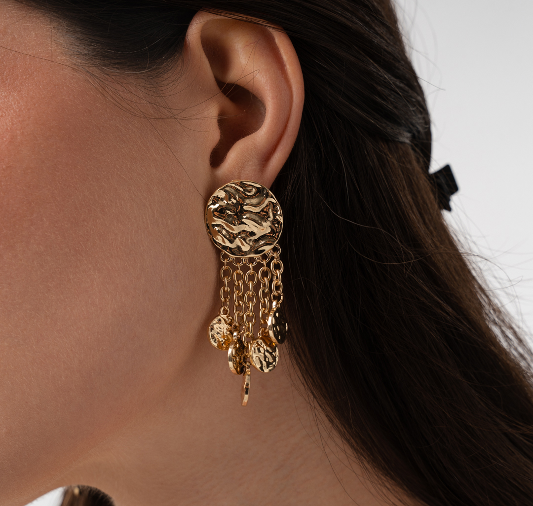 Серьги Мармалато, цвет золото #1