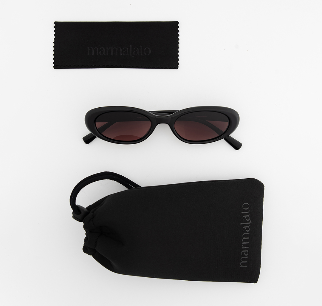 Очки с чехлом Мармалато, цвет черный-винный #8