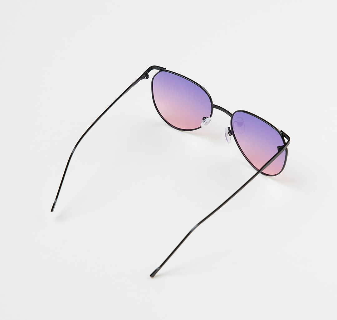 Очки солнцезащитные с поляризацией черные-фиолетовые Мармалато, цвет черный-фиолетовый-розовый #7