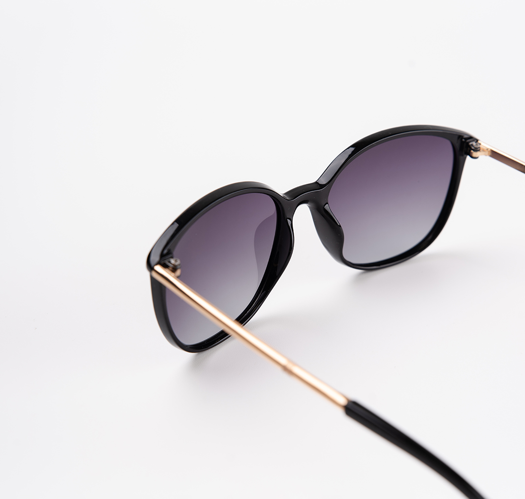 Очки солнцезащитные с поляризацией черные-золотые Мармалато, цвет Черный-золото #5