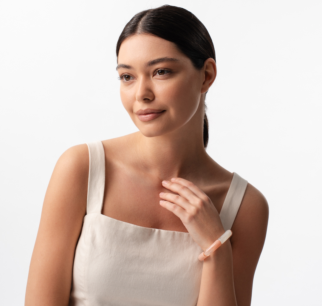 Браслет Мармалато, цвет светло-розовый-молочный #2