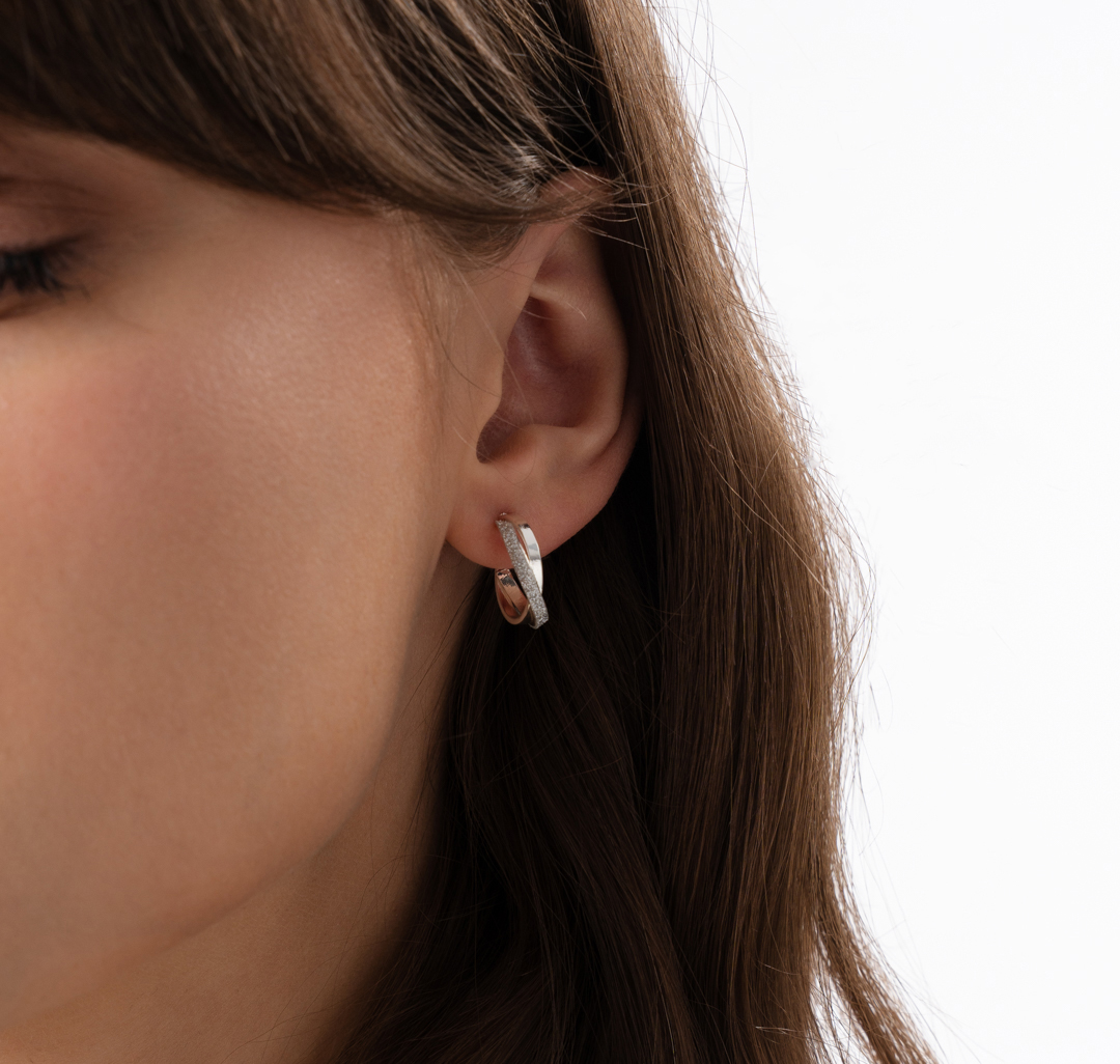 Серьги Мармалато, цвет белое серебро-прозрачный #4